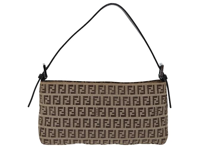 Fendi Zucchino Marrom Lona  ref.1383462