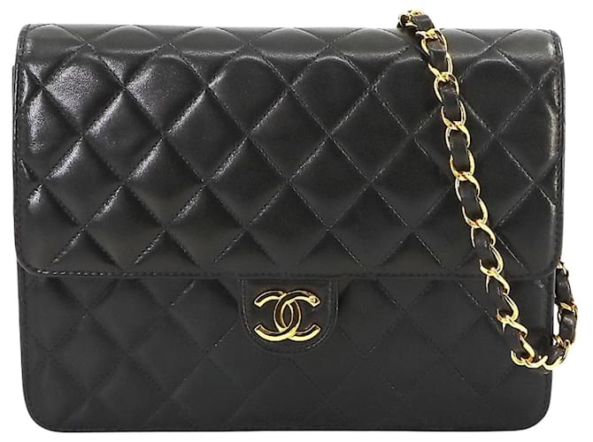 Chanel Matelassé Schwarz Leder  ref.1383479