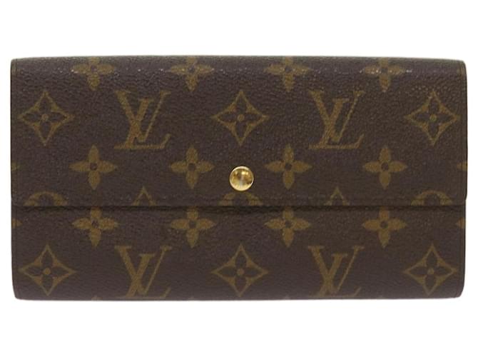 Louis Vuitton Portefeuille Sarah Brown Cloth  ref.1383495