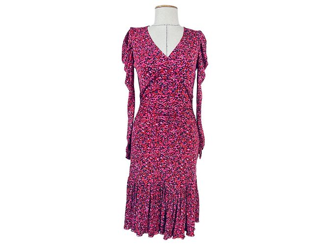 Abito Diane Von Furstenberg Alyssa Scribble Garden Acai Multicolore