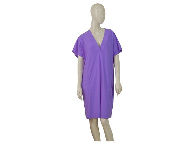 Autre Marque Raffaello Rossi Joyce Kleid Lila V-Ausschnitt Grösse 46