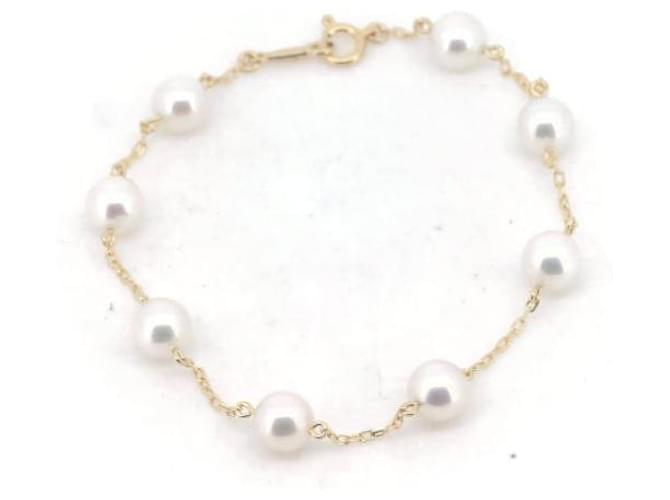 Bracelet en perles Mikimoto 18K Bracelet en métal en excellent état  ref.1383648