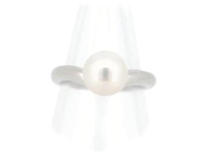 Mikimoto Platinum Pearl Ring Metal Ring in Excellent condition  ref.1383658