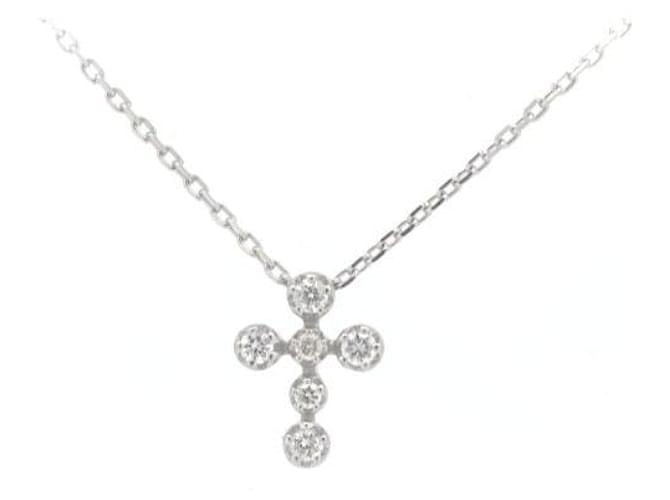 & Other Stories [LuxUness] Cross Diamond Necklace Metal Necklace in Excellent condition  ref.1383673