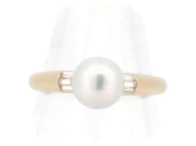 Anello in metallo con perla solitaria Tasaki 18 carati in condizioni eccellenti  ref.1383689