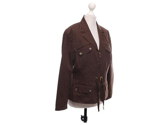 Blazer in cotone marrone Luisa Spagnoli Marrone scuro