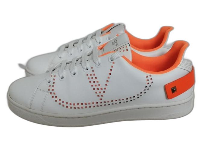 Sneakers Valentino Garavani Backnet in pelle bianca