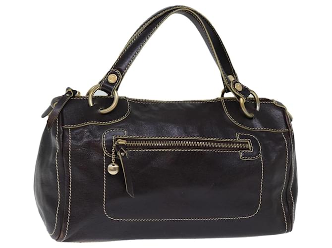 Céline CELINE Hand Bag Leather Brown Auth bs14296  ref.1383738