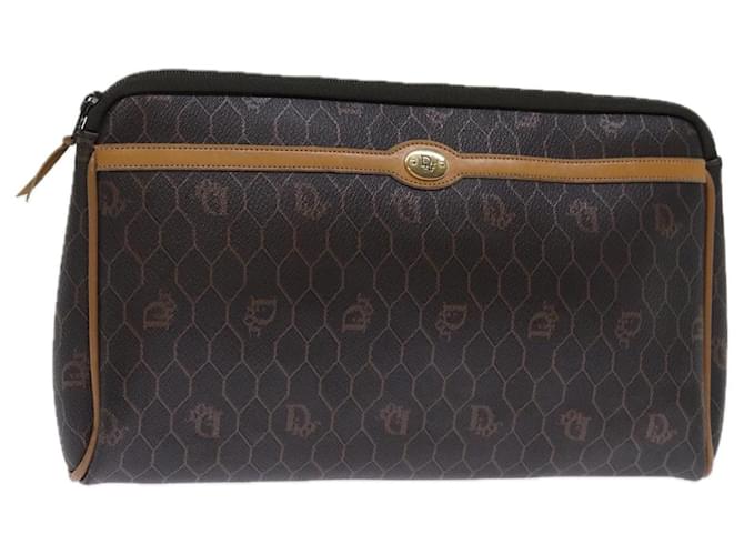 Christian Dior Pochette in tela a nido d'ape in pelle PVC nera Auth bs14214 Nero  ref.1383742