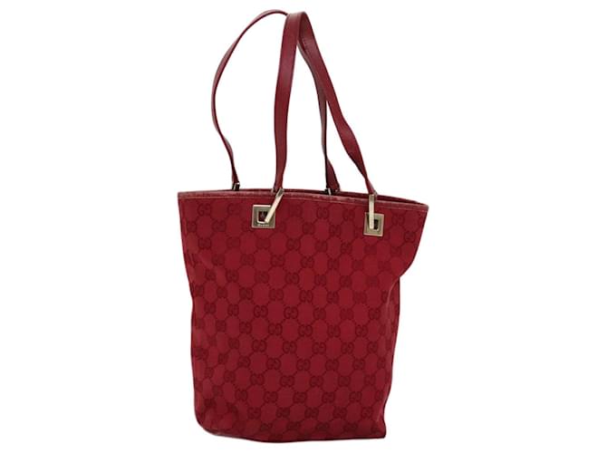 GUCCI GG Canvas Handtasche Rot 002 1099 Auth 75104  ref.1383843