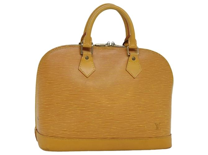 Bolsa de mão LOUIS VUITTON Epi Alma Tassili Amarelo M52149 Autenticação de LV 74249 Couro  ref.1383845