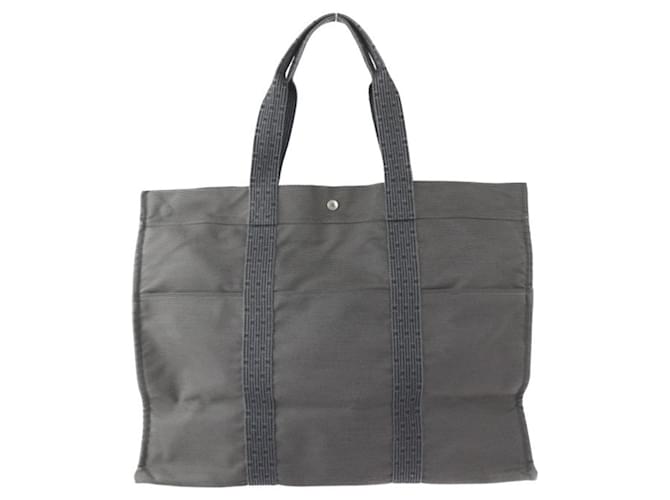 Hermès Herline Toile Gris  ref.1383954