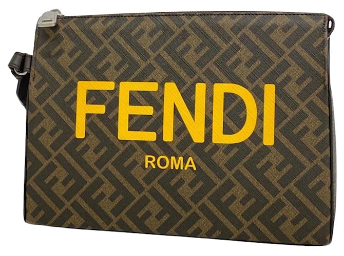 Fendi Zucca Braun Leinwand  ref.1384074