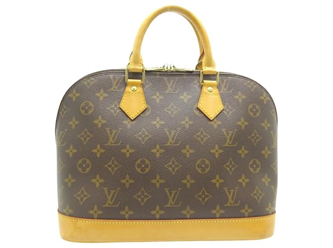 Louis Vuitton Alma Marrom Lona  ref.1384101