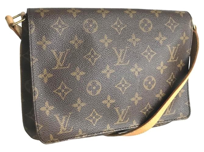 Louis Vuitton Musette Salsa Marrom Lona  ref.1384138