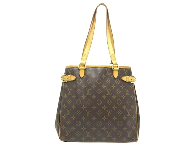 Louis Vuitton Batignolles Vertical Marrom Lona  ref.1384216