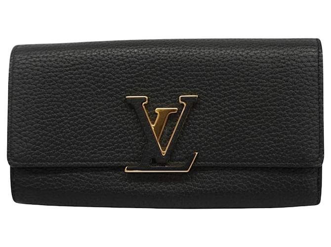 Louis Vuitton Portefeuille capucines Nero Pelle  ref.1384247