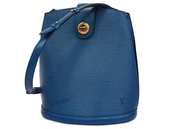 Louis Vuitton Cluny Azul Couro  ref.1384259