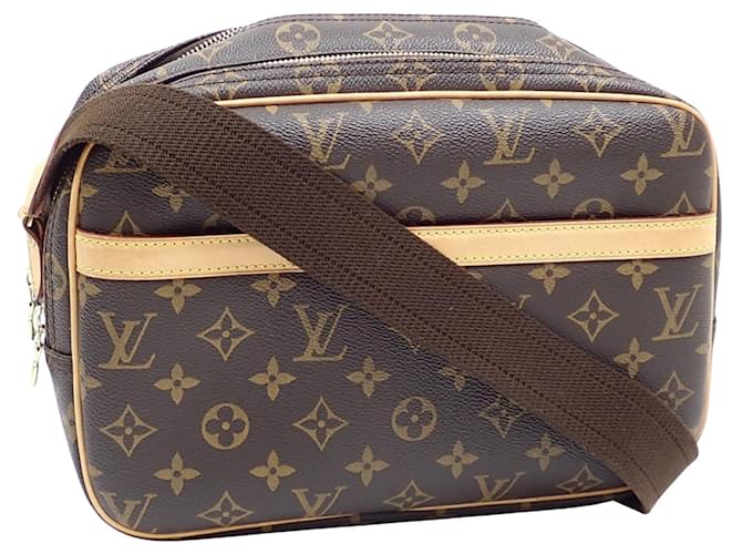 Louis Vuitton Reporter Marrom Lona  ref.1384303