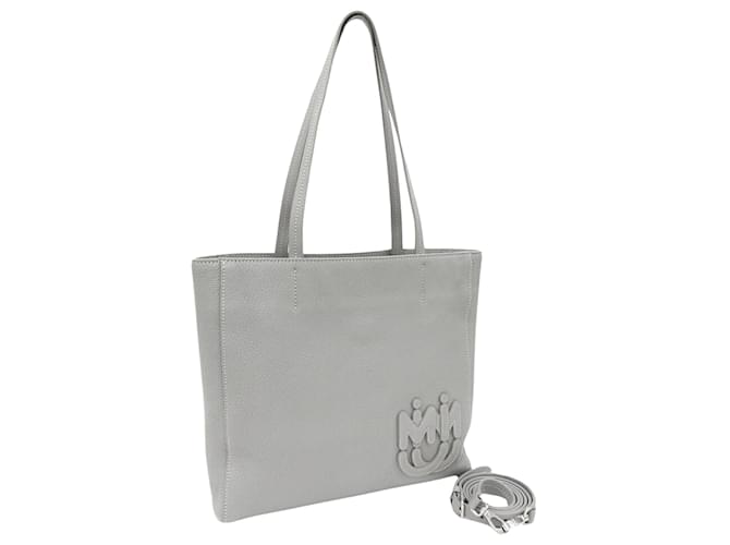 miu miu Grau Leder  ref.1384356