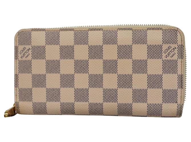 Zippy Louis Vuitton Portefeuille flink Weiß Leinwand  ref.1384438