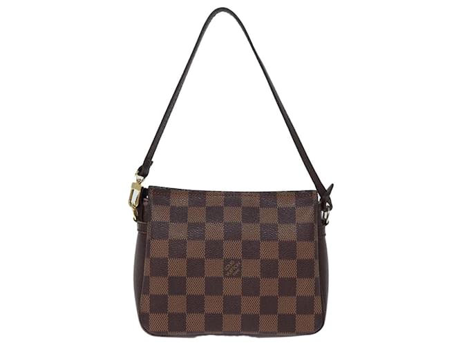 Louis Vuitton Trousse pochette Brown Cloth  ref.1384562