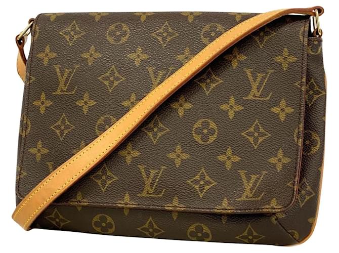 Louis Vuitton Musette Tango Brown Cloth  ref.1384601