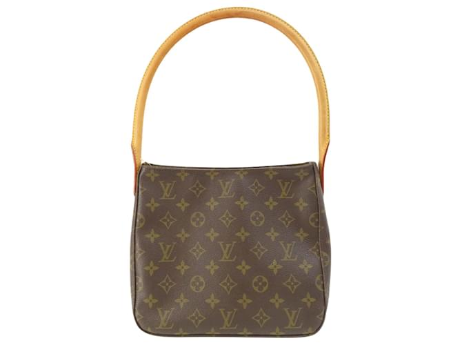 Louis Vuitton Looping MM Castaño Lienzo  ref.1384626