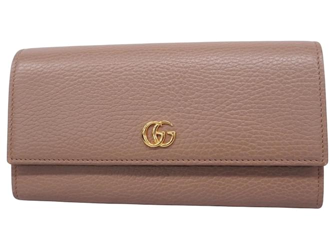 Gucci GG Marmont Beige Cuero  ref.1384639