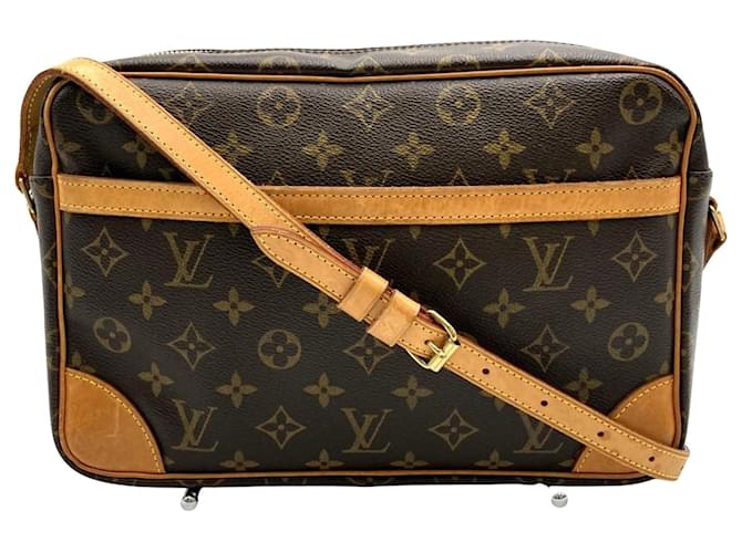 Louis Vuitton Trocadéro Castaño Lienzo  ref.1384644