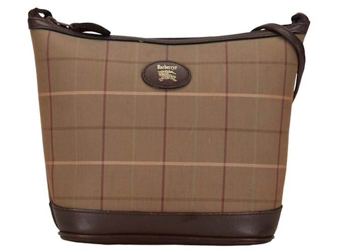 Link de cheque Burberry Marrom Lona  ref.1384703