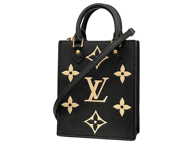Louis Vuitton Sac Plat Black Leather  ref.1384733