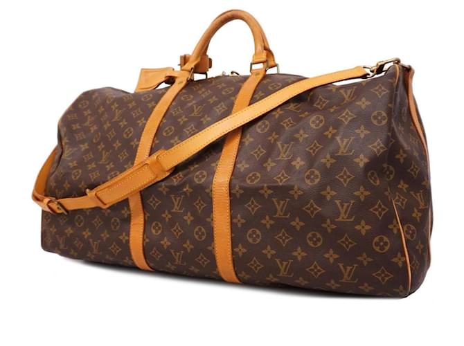 Louis Vuitton Keepall Bandoulière 60 Marrone Tela  ref.1384777