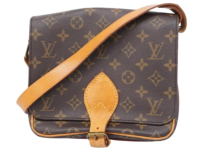 Louis Vuitton Cartouchière Marrone Tela  ref.1384793