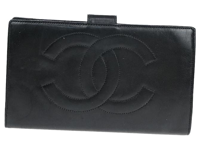 Chanel COCO Mark Preto Couro  ref.1384808