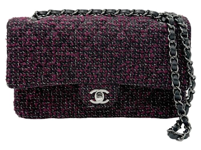 Classique Chanel Timeless Tweed Bordeaux  ref.1384857