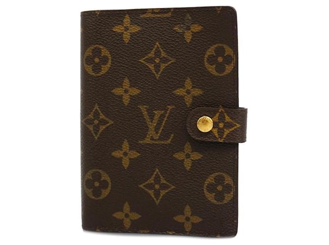 Louis Vuitton Agenda Cover Marrom Couro  ref.1384867