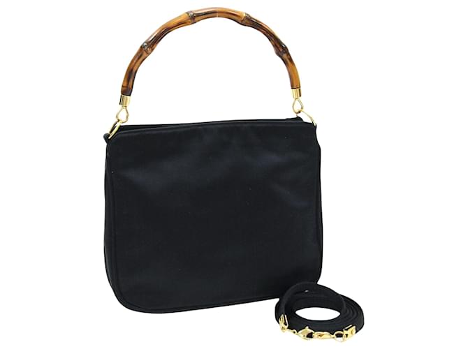 Gucci Bamboo Negro Seda  ref.1384904