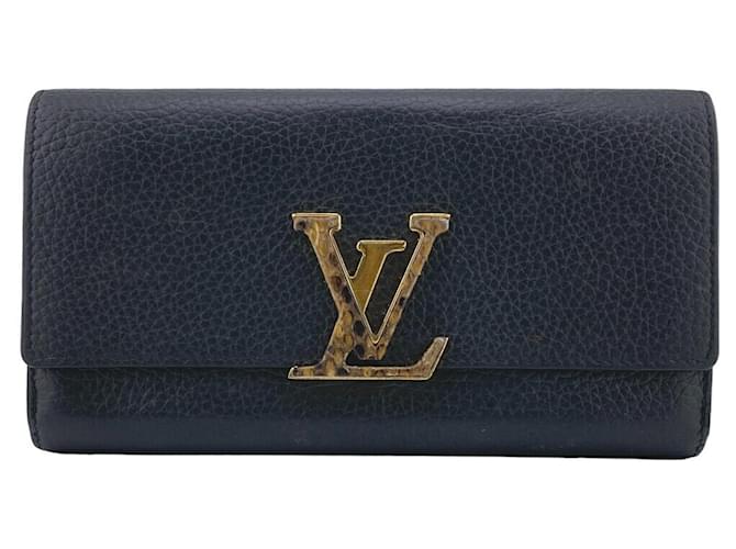 Louis Vuitton Capucines Nero Pelle  ref.1384941