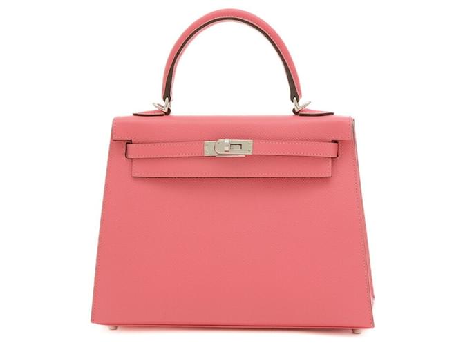 Hermès Kelly 25 Rosa Cuero  ref.1385079