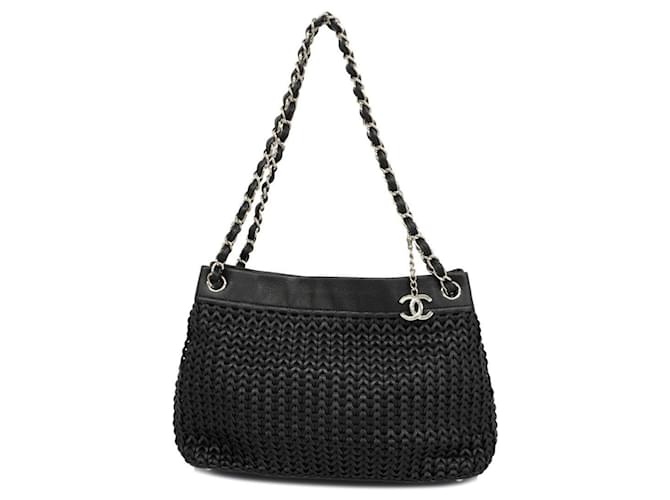 Chanel Cc Black Leather  ref.1385218