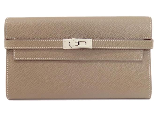 Hermès Hermes Kelly To Go Grigio Pelle  ref.1385227