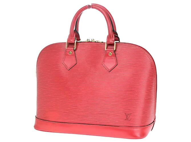 Louis Vuitton Alma Rosso Pelle  ref.1385246