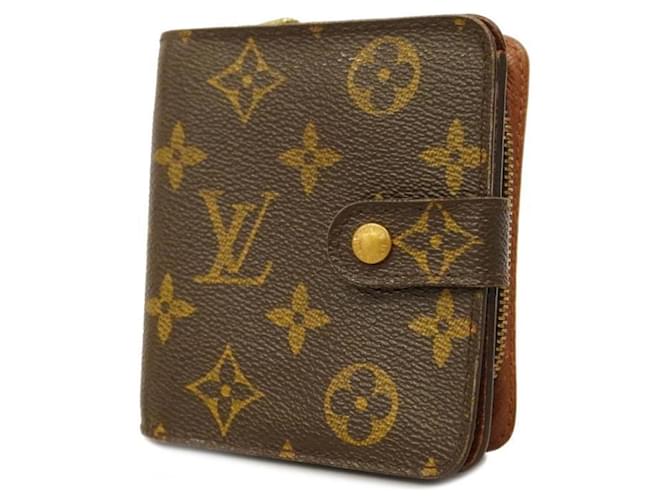 Fermeture éclair Louis Vuitton Compact Toile Marron  ref.1385336