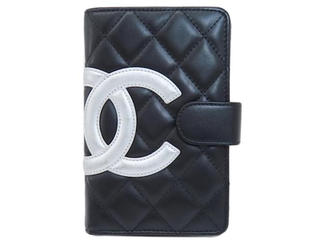 Chanel Cambon Preto Couro  ref.1385337