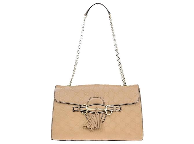 Gucci Emily Beige Leather  ref.1385393