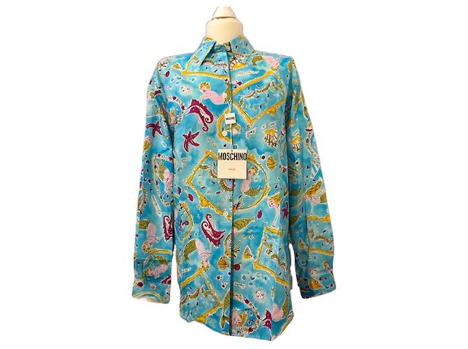 Conjunto de dos piezas Moschino Mare traje de baño y camisa de algodón talla 44 Multicolor