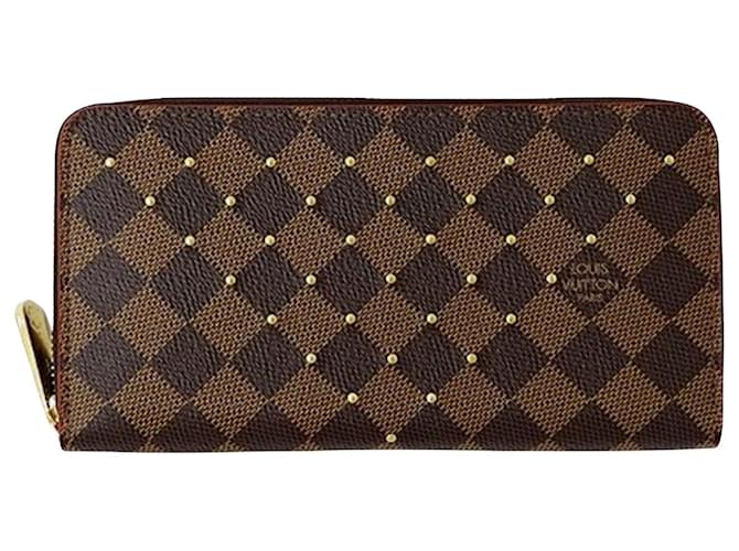 Louis Vuitton Portefeuille zippy Brown Cloth  ref.1385454