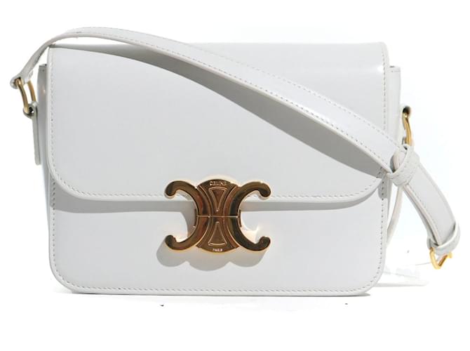 Céline CELINE Sacs à main Triomphe Cuir Blanc  ref.1385577