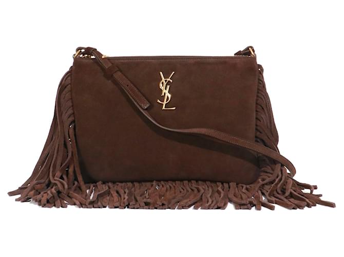 SAINT LAURENT  Handbags T.  Leather Brown  ref.1385664